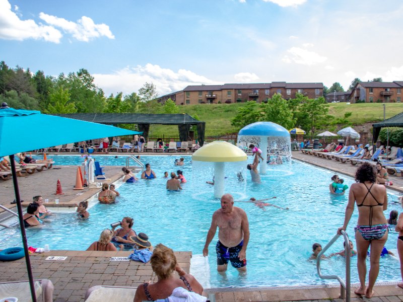 Outdoor pool complex