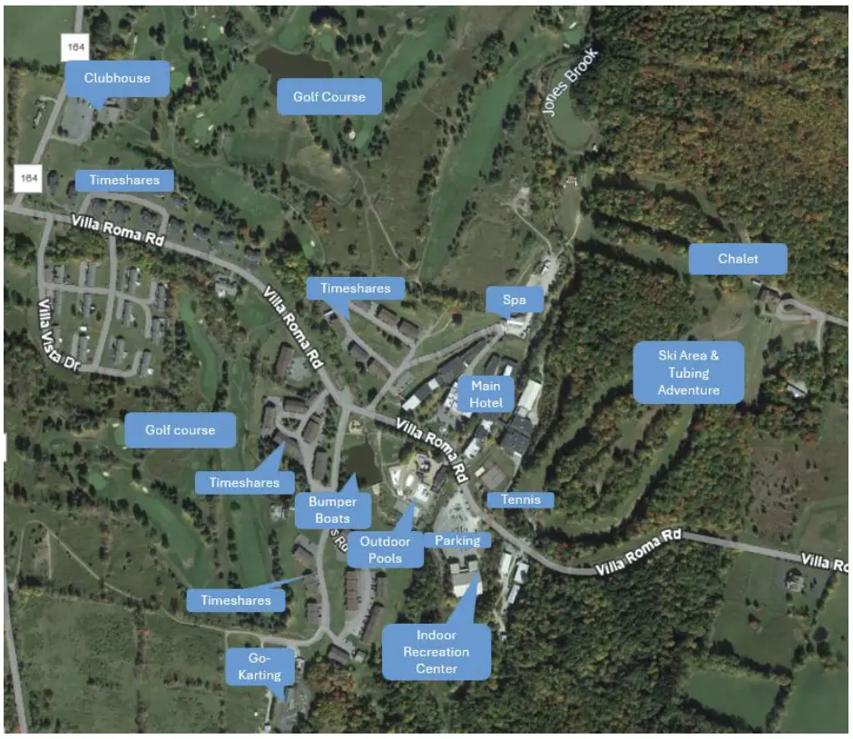 Villa Roma Resort Site Plan Left